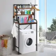 3 Tier Laundry Storage Rack Freestanding Bathroom Shelf over Laundry Machine/...