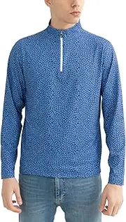 [DEOLAX] Quarter Zip Pullover Men Dry-Fit Moisture Wicking Performance Men's Half Zip Athletic Golf Pullover Sweatshirts