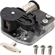 Ciieeo Clockwork Music Box Movement Replacement Mechanism for DIY Projects Hand Crank Mechanism for Custom Music Box Easy to Install Suitable for Music Boxes