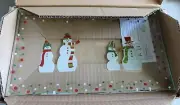 Pampered Chef #3012 Snowmen-Dots Divided Platter NEW
