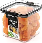[Sistema] Ultra Collection Square Food Storage Container, 23.6 oz./0.7 L, Clear/Black