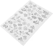 Angoily 1Sheet Water Soluble Embroidery Stabilizer DIY Sewing Material with Pre Printed Patterns for Easy Crafting Shirts Bags and More for Beginners and Hand Sewing