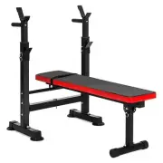 BalanceFrom Adjustable Weight Bench with Squat Rack, Home Gym Strength Workou...