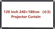 Screen 16:9 3:4 Portable Projector Screen Curtain HD Display Screen Home Cinema Theater Movie Home Outdoor Office Smart Home(120inch 240180cm)