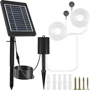 Solar Hydroponics Air Pump Ground Insertion 3 Gears Solar Powered Oxygen Air Pump Outdoor Pool