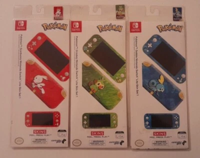 Nintendo Switch Lite Skins Pokemon Scorbunny Grookey Sobble New "For All 3"
