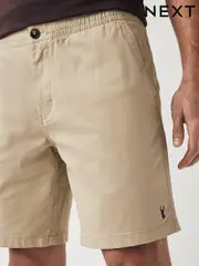 Stone Elasticated Waist Chino Shorts (C05284) | $36