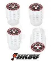 4 Aluminum Tire Air Valve Stem Caps Car Truck Bike Silver - ZOMBIE OUTBREAK 6SA