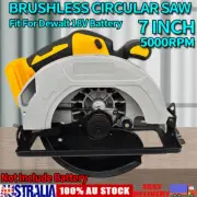 Brushless 7'' 185mm Cordless Circular Saw Wood Tile Saw For Dewalt 18V Battery