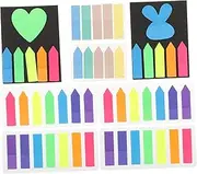 KICHOUSE 1 Set Colorful Sticky Memo Tabs Writable Index Stickers for Books Page Markers for Students Office Use for Organizing Notes Reminders