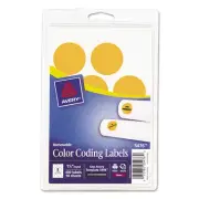 Avery Printable Removable Color-Coding Labels 1 1/4" dia Neon Orange 400/Pack