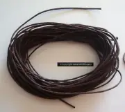 Brown waxed cotton beading cord 24 feet .5mm necklace woven lace 7 meters M015