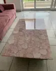 54" x 32" Rose quartz Stones Table Top / quartz stones Counter Top
