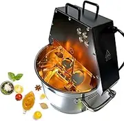 Automatic Food Mixer Pot Stirrer Mixer, Commercial Electric Food Stirrer Pot, 10L Stainless Steel Stand Sauce Jam Mixing Blender with Double Stirring Paddle & Auxiliary Fan,for Ketchup
