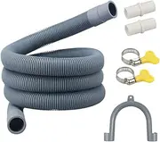 Anyingkai 2 m drain hose for washing machines, drain hose extension, dishwasher hose, washing machine hose, waste water hose for washing machine and dishwasher