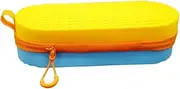 [Generic] Swim Goggle Case Silicone Protective Holder with Drain Hole for Swimming Goggles, Zipper Eyeglasses Case Low