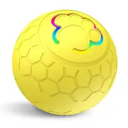 Smart Interactive Dog Toys Ball, Auto Bouncing Rotating Ball, Moving Pet Toys for Dogs 20 lbs, USB Rechargeable, Fun Gift for Boredom, 1 Pack, Yellow