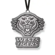 Wests Tigers NRL Metal Ornament Christmas Tree Decoration