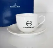 VILLEROY & BOCH STEIFF White Premium PORCELAIN Coffee Tea CUP & SAUCER Set