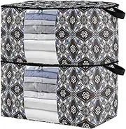 sanluoli 60L 2 Pack Shoe Organizer Under Bed with Reinforced Handles, clear window Closet Organizers And Storage Bins