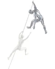 Finesse Decor Climbing Couple Set of 2 Wall Sculptures