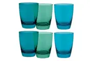 6pc Ocean Tiara Greens 365ml DOF Drinking Tumbler Cocktail Juice Glasses Set