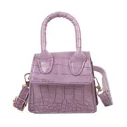 Women Mini Tote Bag New Crocodile Pattern Flip Messenger Crossbody Bag Female Simple Shoulder Bag Small Square Lady Handbag