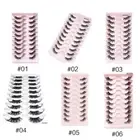 Half Lashes Natural Look Wispy Cat-Eye Lashes Fluffy-Wispy Fake Lashes Sets