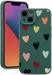 Soft Case for iPhone 13 6.1 Inch, Silicone Shockproof Protective Bumper Cute Hea