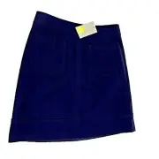 NEW Boden Women's Lined Mini Navy Blue Pencil Skirt Size 6R