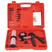 21PCS Hand Held Vacuum Pressure Pump Tester Brake Fluid Bleeder Bleeding Kit Set
