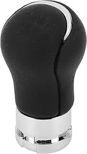 INFINAUTO 6 Speed Manual Gear Shift Knob, Front Automotive Gearbox Stick Shifter Lever Knob for Toyota Hilux Revo 2015-2020 Plastic Faux Leather Black, 1 Pc