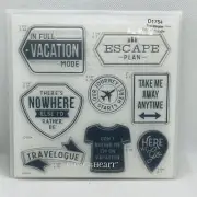 Close To My Heart CTMH D1754 Travelogue Cricut Bundle New Acrylic Stamp Set T