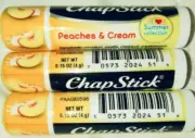 Chapstick I Love Summer Peaches & Cream Lip Balm awesome flavor & scent. 3 Pack