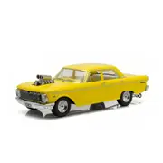 DDA1:18 Scale Ford XP Falcon Sedan Drag With Blown Engine 1965 Diecast Model Car Yellow
