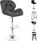 Bar Stool 2Pcs Adjustable Kitchen Stools Willa Swivel Counter Barstools Grey Din