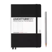 Leuchttrum - Notebook Medium (A5) Hardcover, 251 Numbered Pages, Dotted, Black