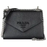 在飛比找momo購物網優惠-【PRADA 普拉達】PRADA MONOCHROME字母L