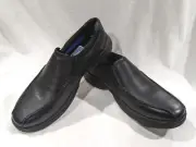 Clarks Men's Bradley Step Black Slip On Twin Gore Loafers - Size 11 NWB WIDE
