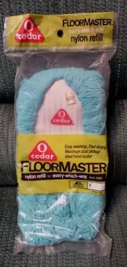 Rare O cedar Every-Which-Way Nylon Dust Blue Mop Head Refill Model #237 (NIP)