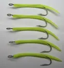 Saltwater fishing 5 pack 6/0 31022 Mustad UV Glow Tube hooks Striper jig lure