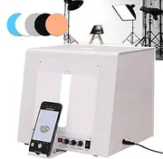 Electric Turntable Photo Light Box, Dimmable Shooting Tent Softbox, Built-in 360° Turntable, Adjustable Color Temp/Brightness, for Photography Video 3D Scanning,TB20
