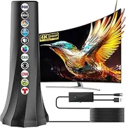 2025 TV Antenna Indoor,Antennas for Smart TV with Amplifier Signal Booster,HDTV Antenna for Local Channels 1000+ Miles Range,Digital Antenna Supports 4K 8K 1080p All TVs-Outdoor Antena 25FT Coax Cable