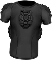 Frediuo Men Padded Proctective Shirt Heart Guard Multifunctional Chest Rib Protector Protective Gear for Outdoor Football
