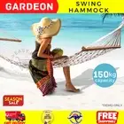 Hammock Rope Swing Hanging Bed Portable Camping Outdoor Indoor Wooden Bar