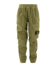 Stone Island Junior Compass-Badge Elasticated Waistband Trousers 8Y,14Y,12Y,10Y Green