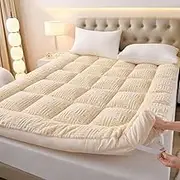 Upgraded Japanese Style Mattress Folding Futon Mattress, Winter Thickened Lambswool Down Mattress Roll Up Mattress Portable Student Mattress for Dorm and Home Use