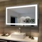 Bathroom LED Mirror Anti-Fog High Definition Wall Hung Make-up Light 1200x800mm
