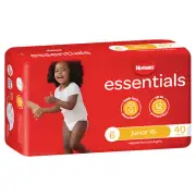 Huggies Essentials Nappies Size 6 Junior (16+kg) 40 Pack