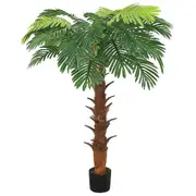 vidaXL Artificial Palm Tree Cycas with Pot 160 cm Green